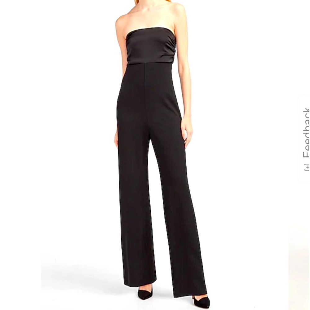Express XS Black Strapless Jumpsuit NWT